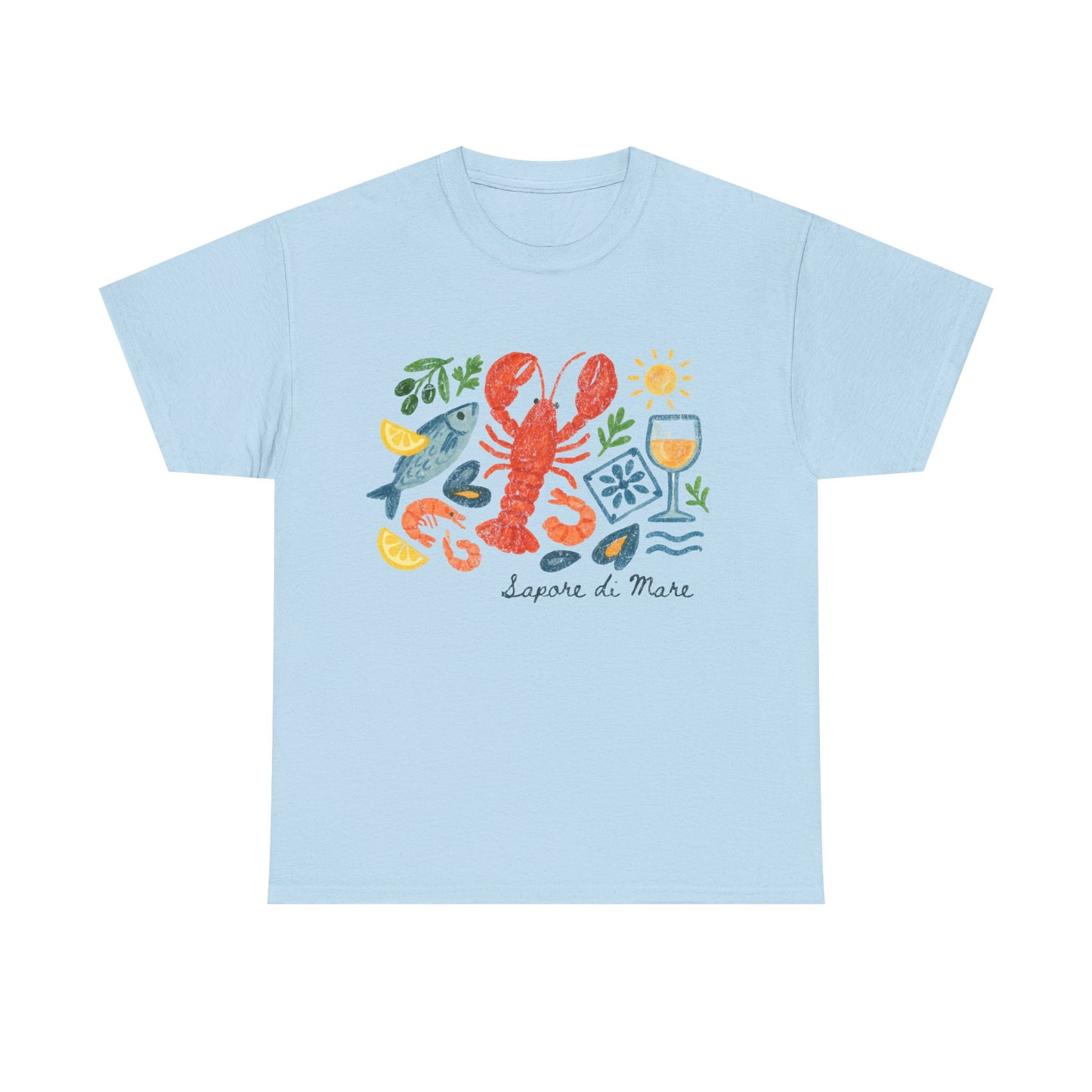 Coastal Seafood Collage Tee