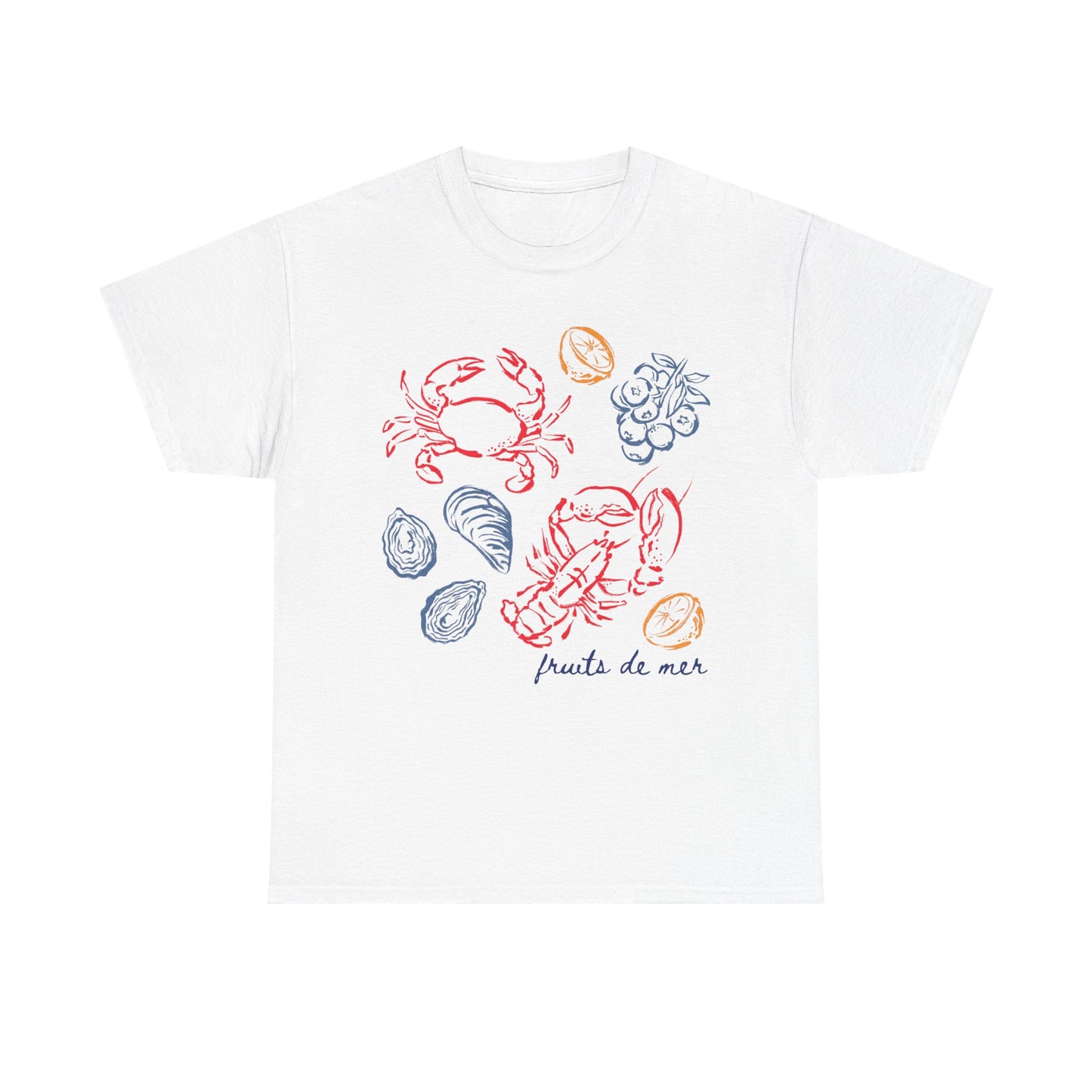 French Coastal Seafood Tee