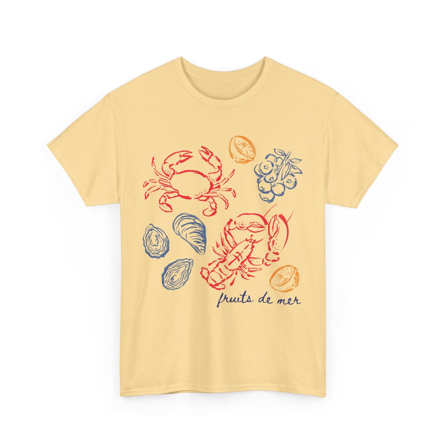French Coastal Seafood Tee