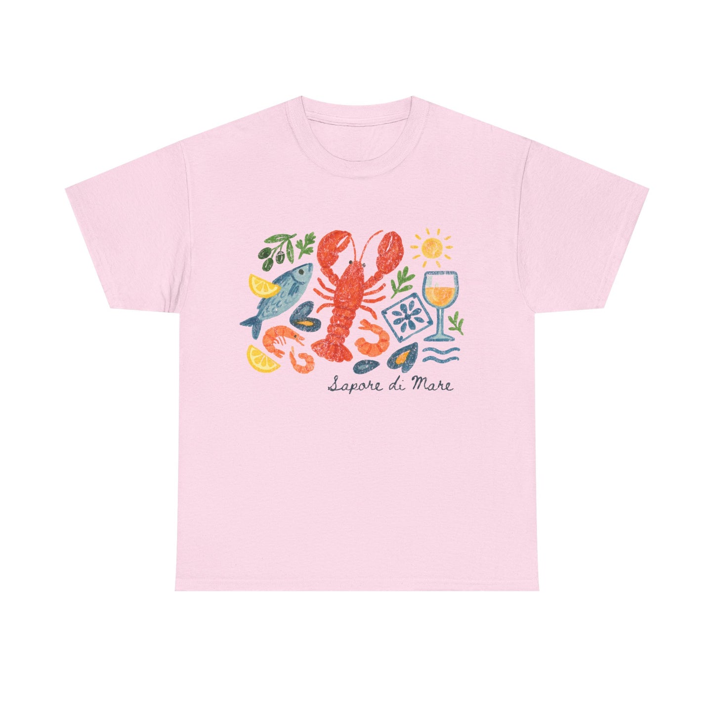 Coastal Seafood Collage Tee