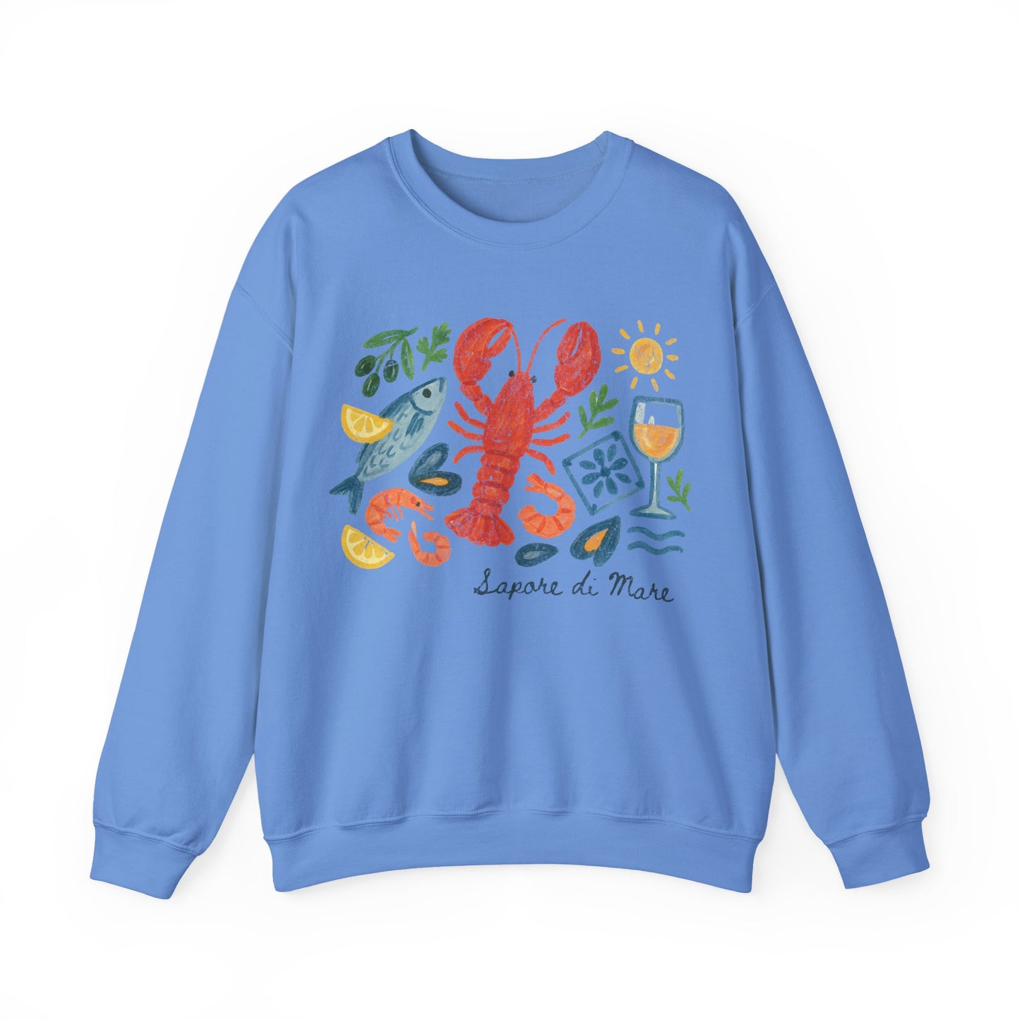 Coastal Seafood Collage Sweatshirt