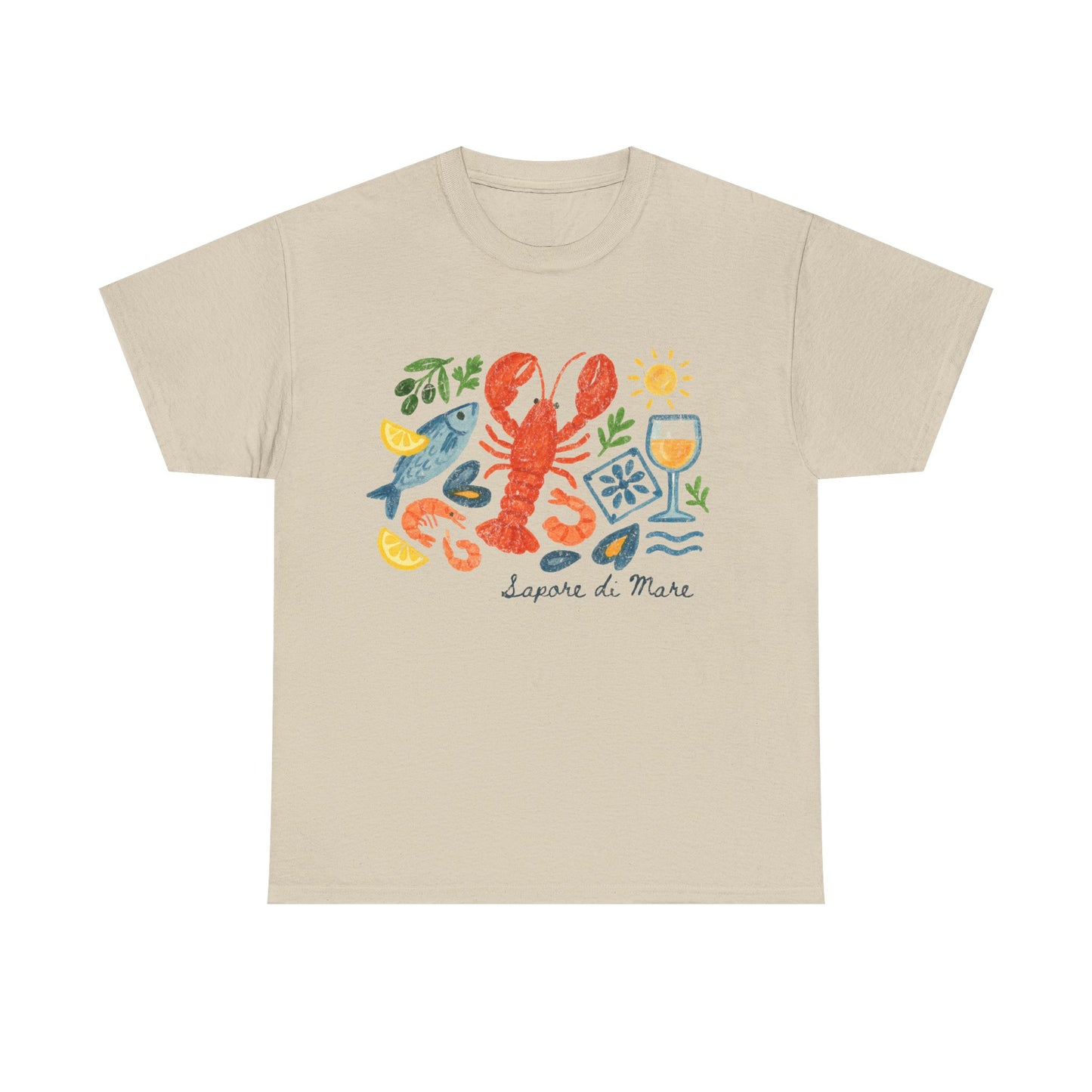 Coastal Seafood Collage Tee