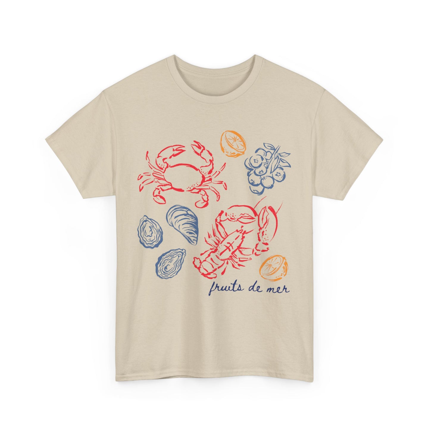 French Coastal Seafood Tee