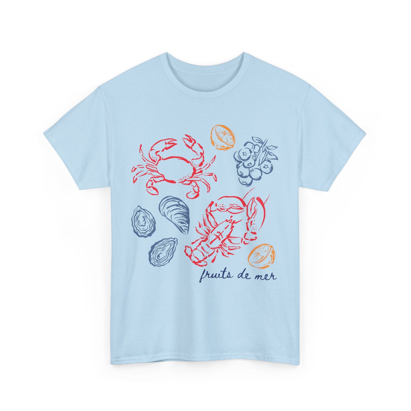 French Coastal Seafood Tee