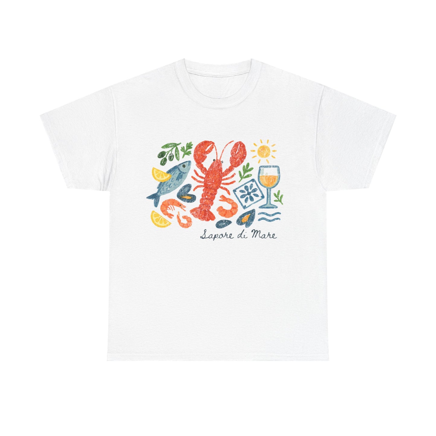 Coastal Seafood Collage Tee