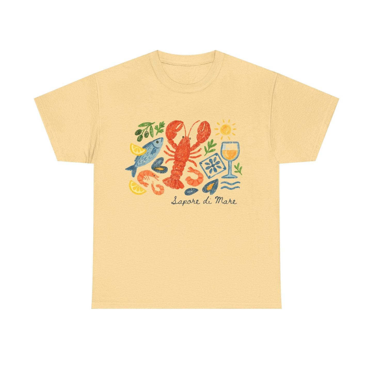 Coastal Seafood Collage Tee