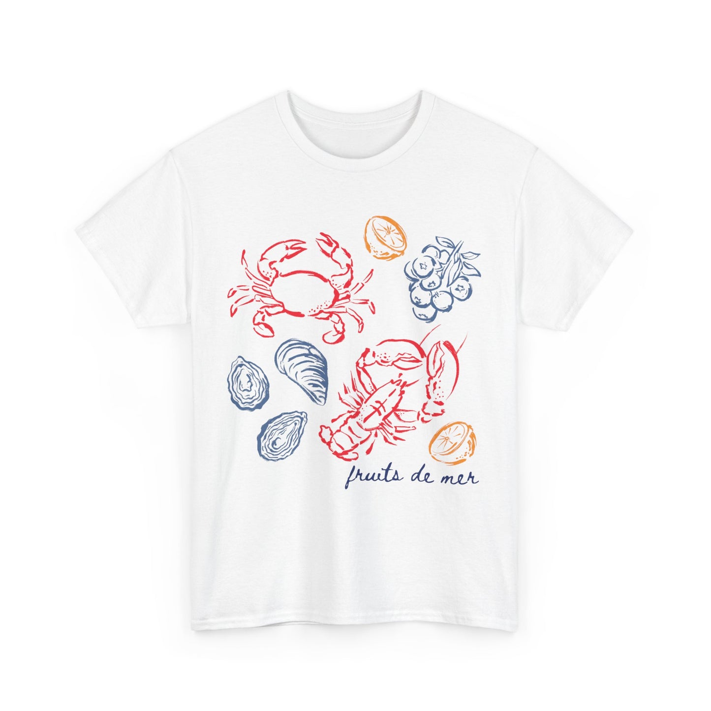 French Coastal Seafood Tee