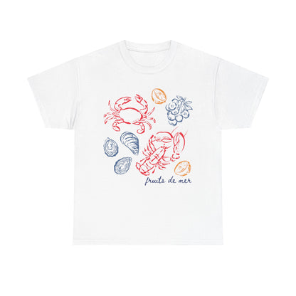 French Coastal Seafood Tee