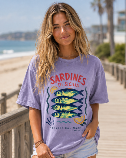 SARDINES DI SICILIA SNOW WASHED TEE