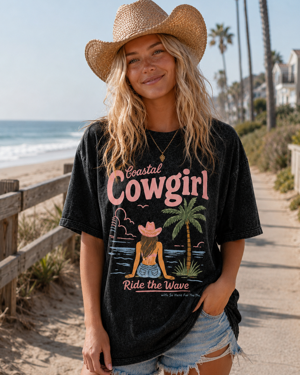 RIDE THE WAVE SNOW WASHED TEE