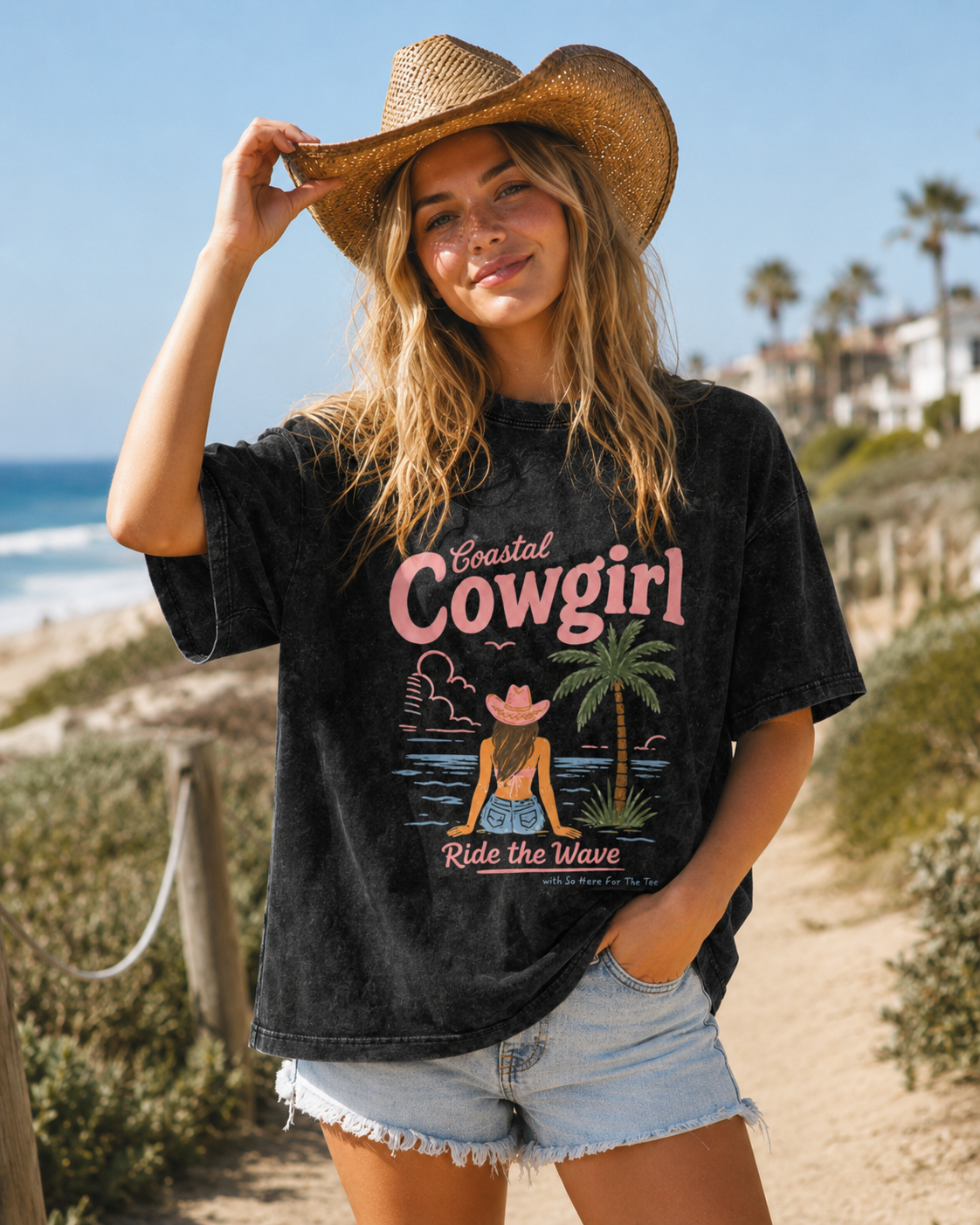 RIDE THE WAVE SNOW WASHED TEE