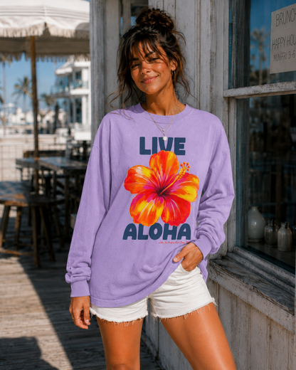 LIVE ALOHA LONG SLEEVE SHIRT