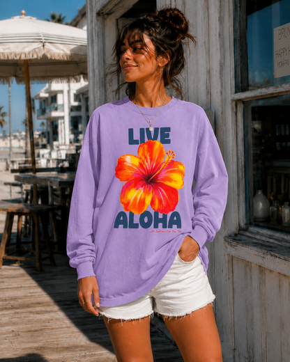 LIVE ALOHA LONG SLEEVE SHIRT