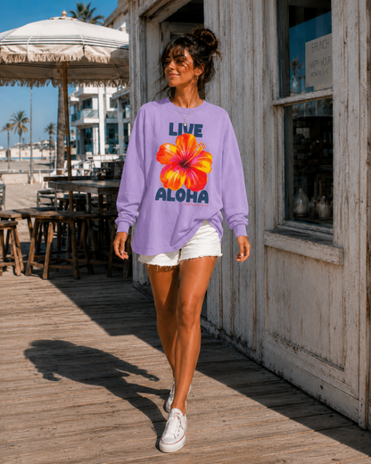 LIVE ALOHA LONG SLEEVE SHIRT