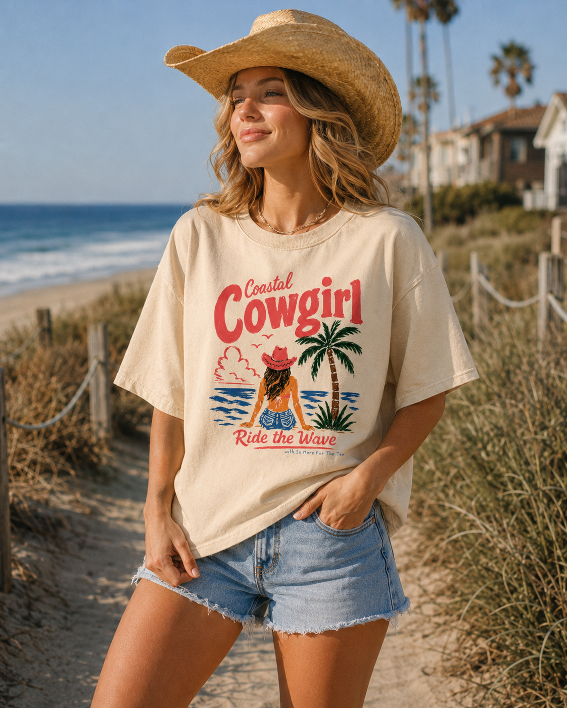RIDE THE WAVE BOXY TEE