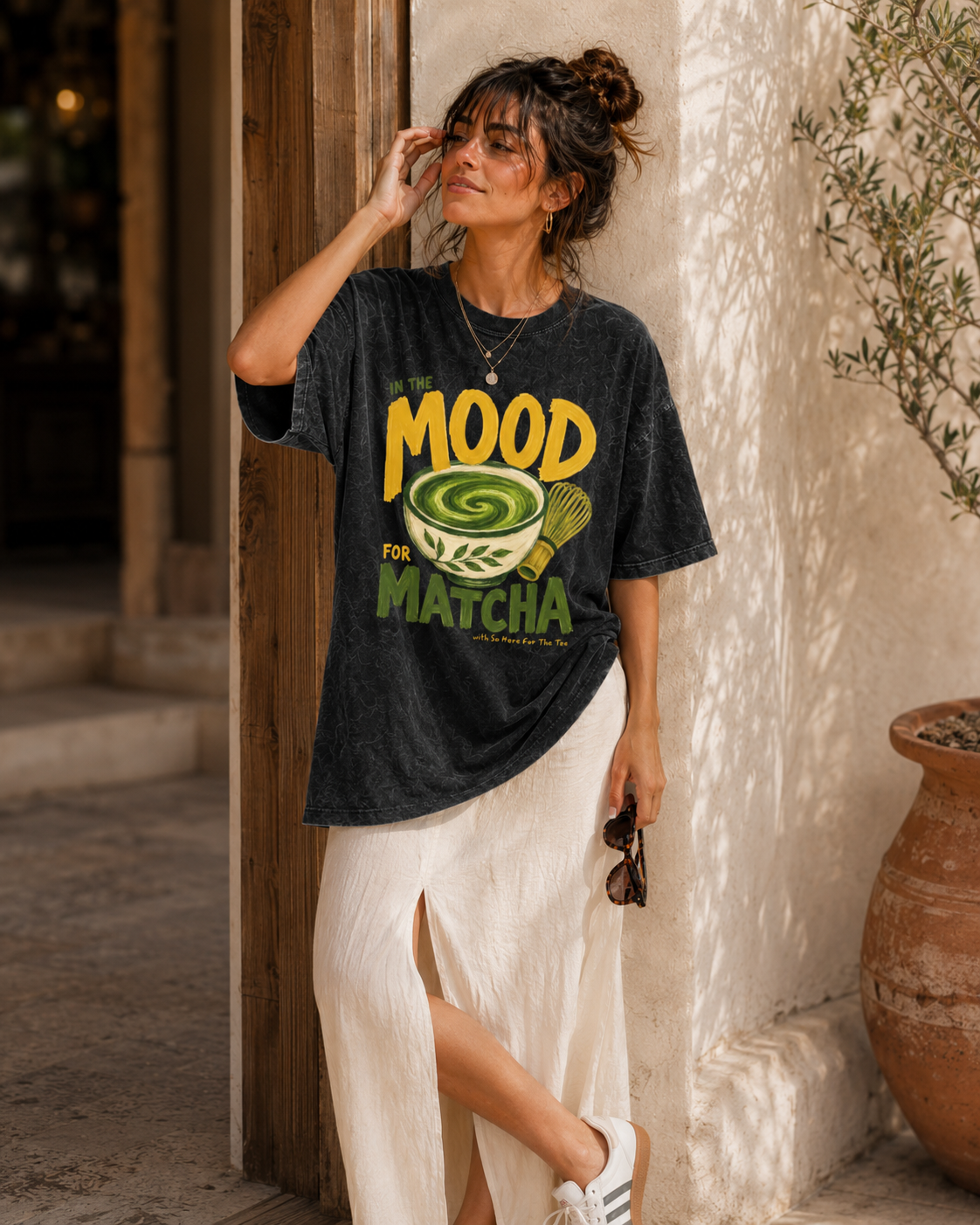 MATCHA MOOD SNOW WASHED TEE