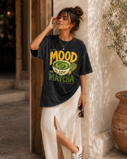 MATCHA MOOD SNOW WASHED TEE