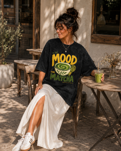 MATCHA MOOD SNOW WASHED TEE