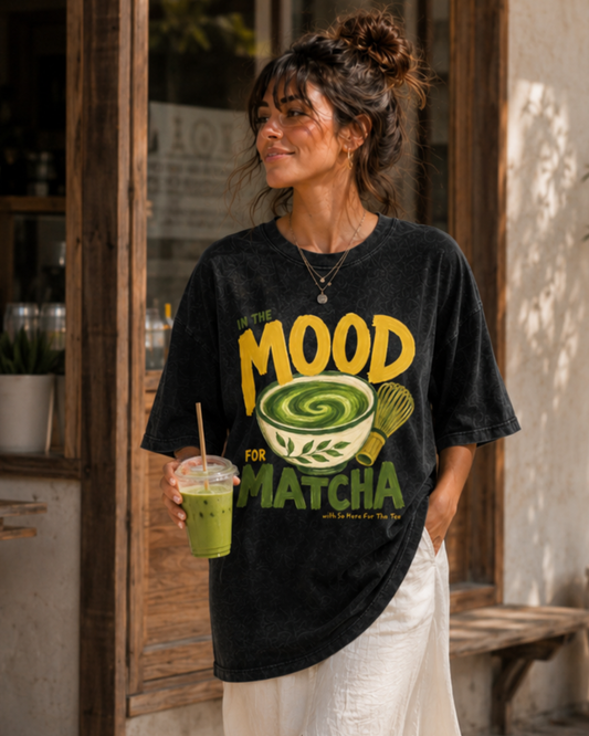 MATCHA MOOD SNOW WASHED TEE
