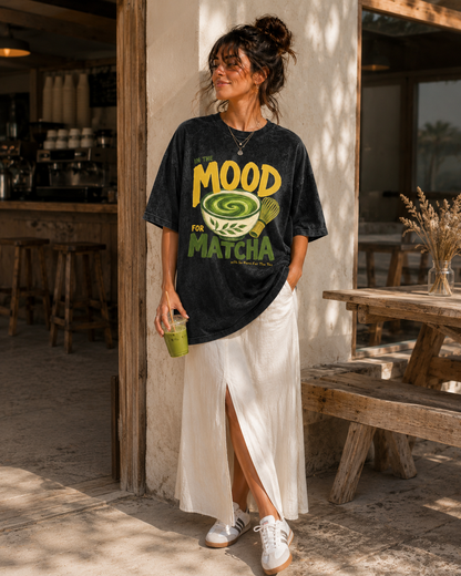 MATCHA MOOD SNOW WASHED TEE
