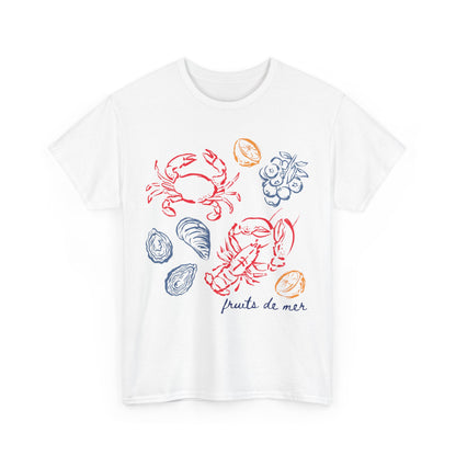 French Coastal Seafood Tee