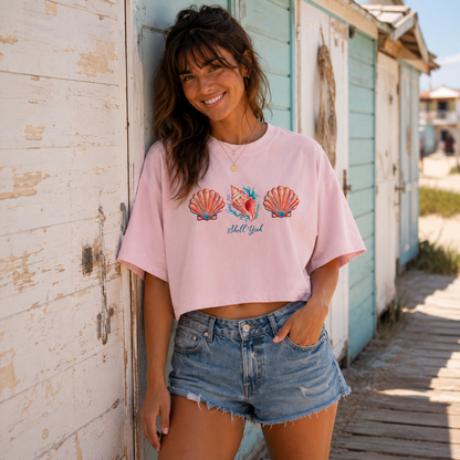 SHELL YEAH CROPPED TEE