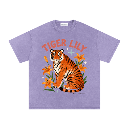 Snow Washed Oversized Cotton T-Shirt